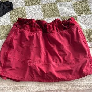lululemon athletica Vibrant Red Mini Skirt